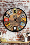 Dafhi Aksesuar Dafhi Decorative Wooden Wall Clock 45x45 1