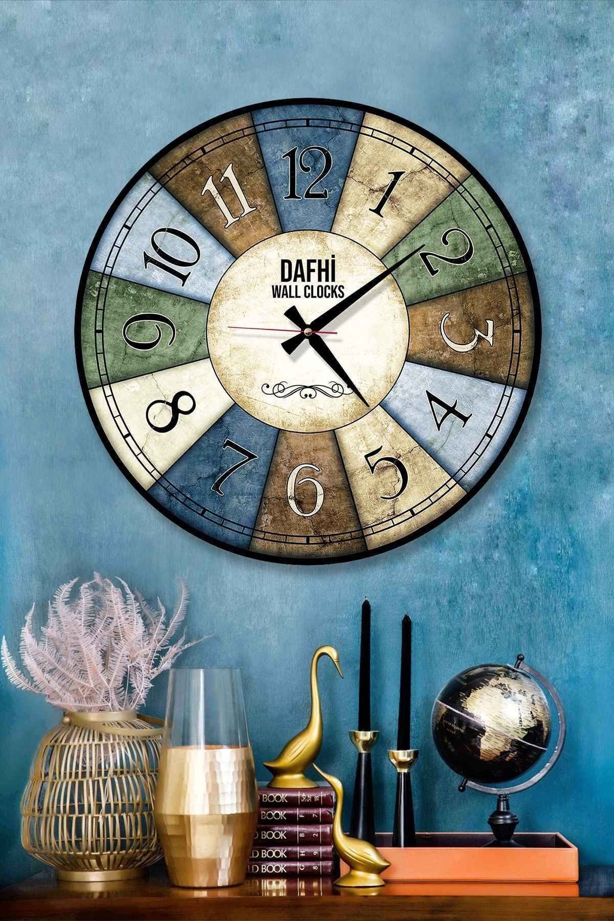 Dafhi Aksesuar Dafhi Decorative Wooden Wall Clock 45x45 1