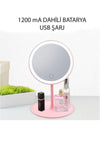 Molto Makeup Mirror Touch LED Light Round Tabletop White 2