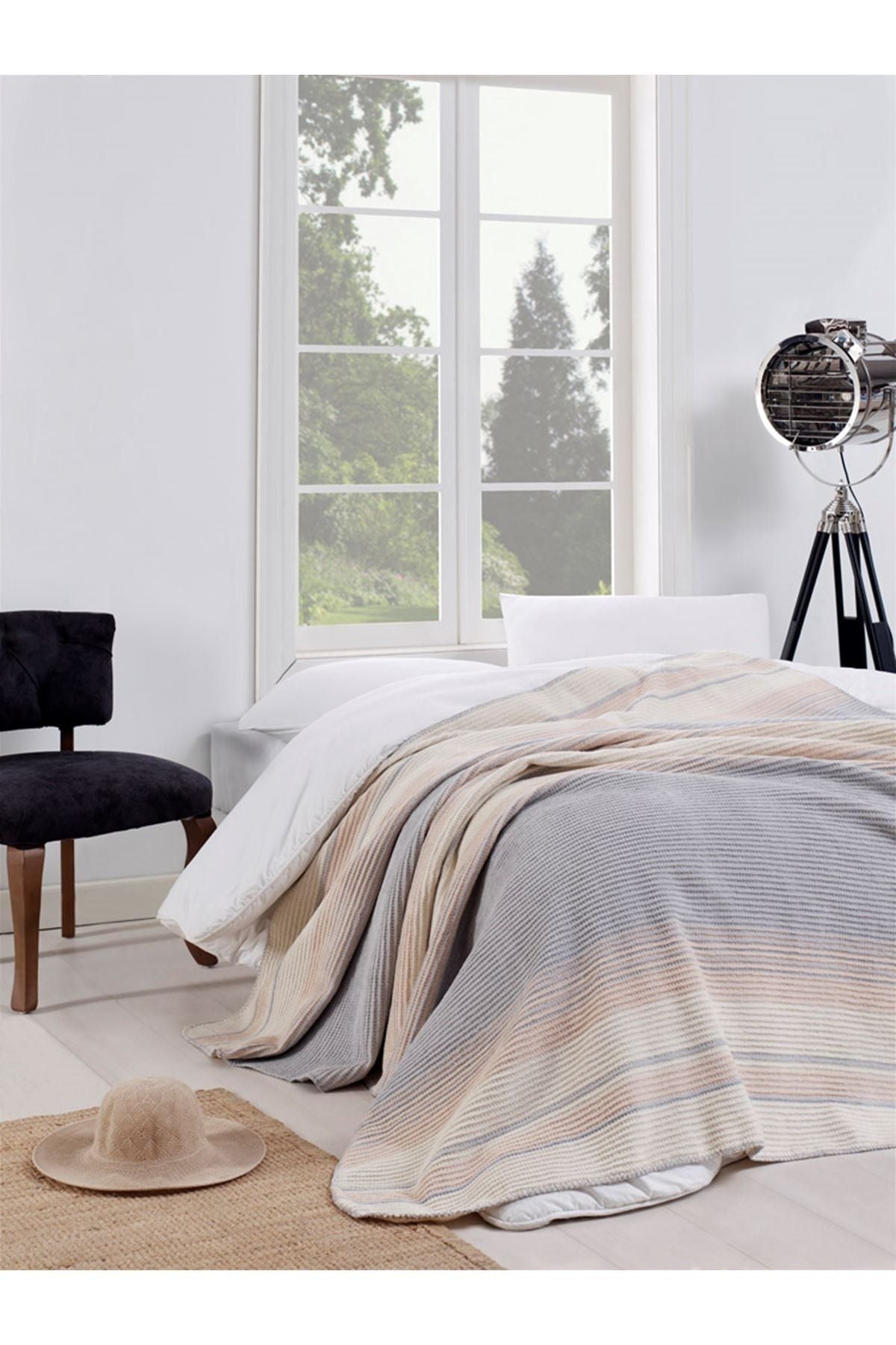 Tekstil Sepeti Four Seasons Blanket Quilt Gray Double 1