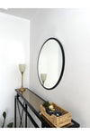 EFFE YAPI DEKOR Black Metal Framed Round Mirror 60 Cm 2