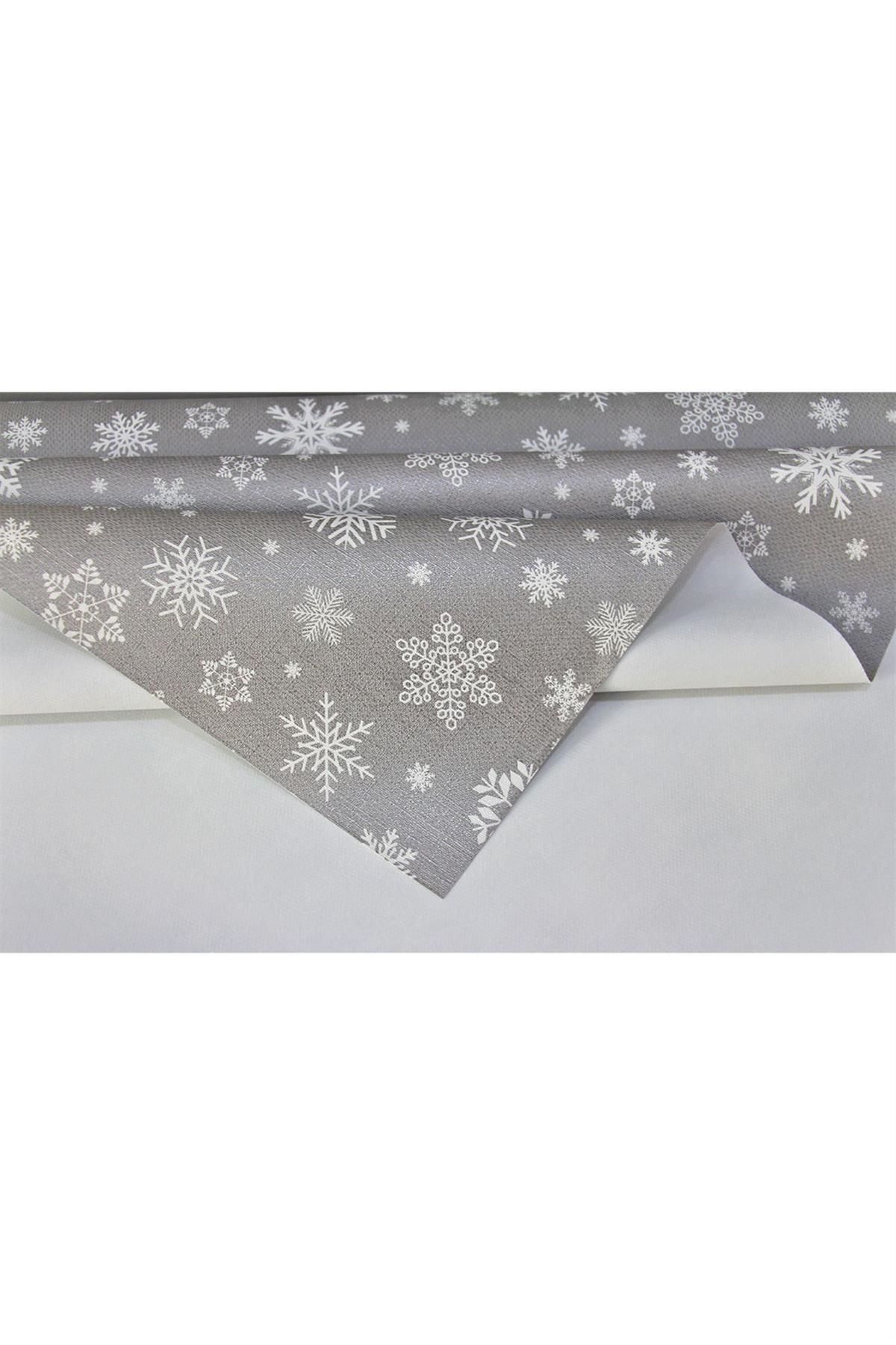 DDHOME Lined Wipeable PVC Tablecloth Snowflake - 1096-3 4