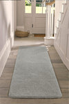 EUROBANO Natural Non-Slip Washable Shaggy Grey Hallway Rug 1