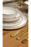 Pink&More Modern Gold 6 Person 24 Piece Dinner Set 5