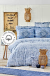 Sarah Anderson Lanika Blue 100% Cotton Double Duvet Pillow Set 1