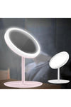 Ardinyo White Touch LED Lighted USB Rechargeable Round Desktop Makeup Mirror 1