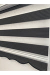 Brillant Black Pleated Zebra Roller Blind 1