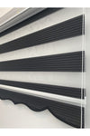 Brillant Black Pleated Zebra Roller Blind 3