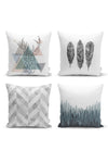 Realhomes Digital Printed Decorative 4-Piece Pillow Cover Set 1