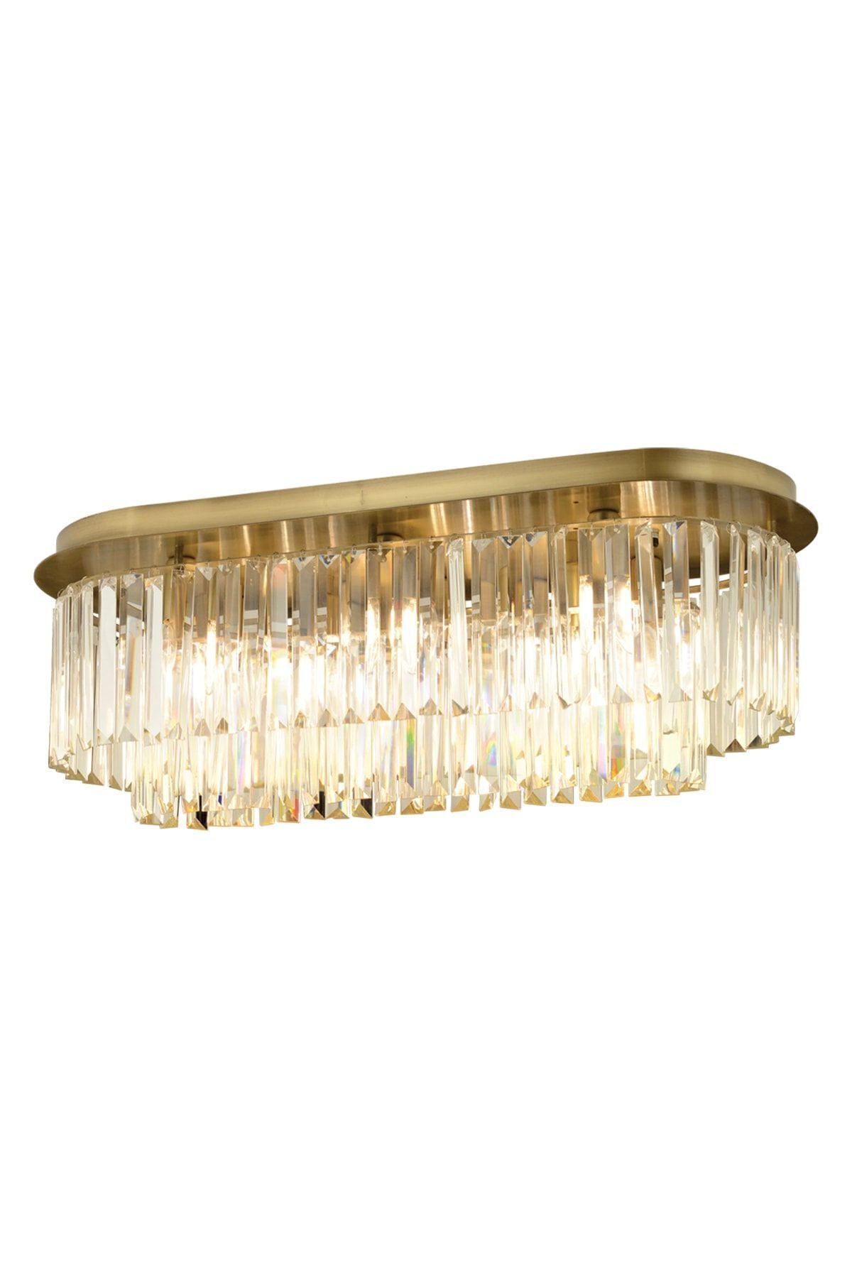 Apliqa Nilüfer Rectangular Antique Crystal Modern Design Dining Table Top Crystal Living Room Chandelier 3