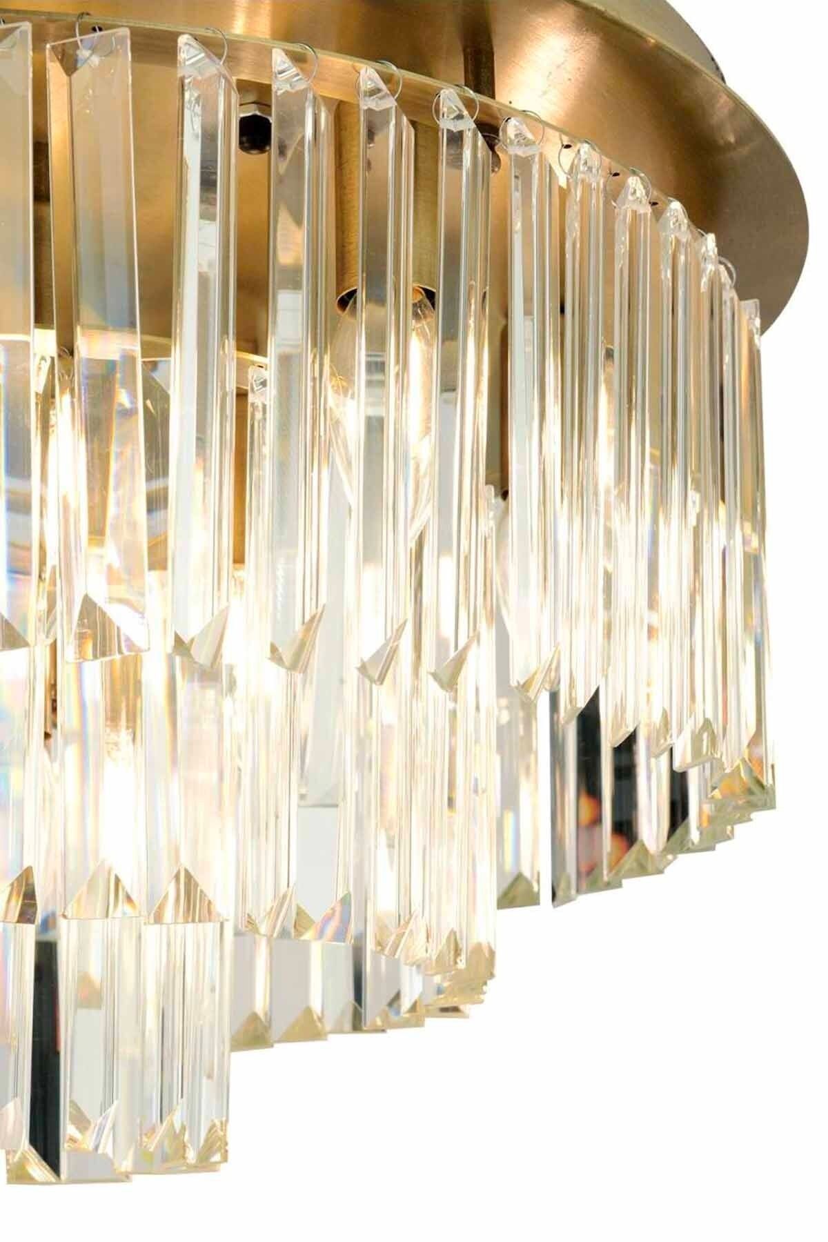 Apliqa Nilüfer Round Antique Crystal Modern Design Chandelier 3