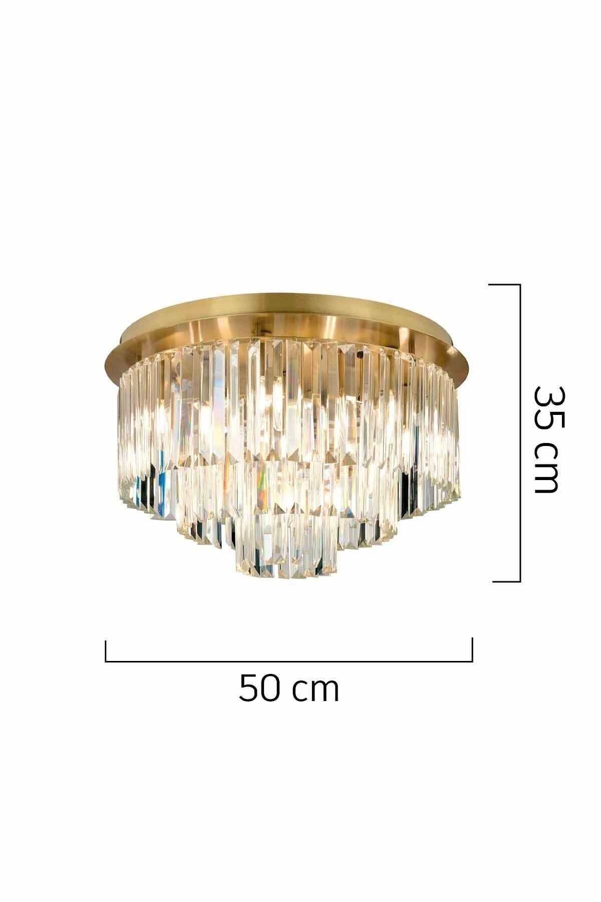 Apliqa Nilüfer Round Antique Crystal Modern Design Chandelier 4