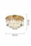 Apliqa Nilüfer Round Antique Crystal Modern Design Chandelier 4