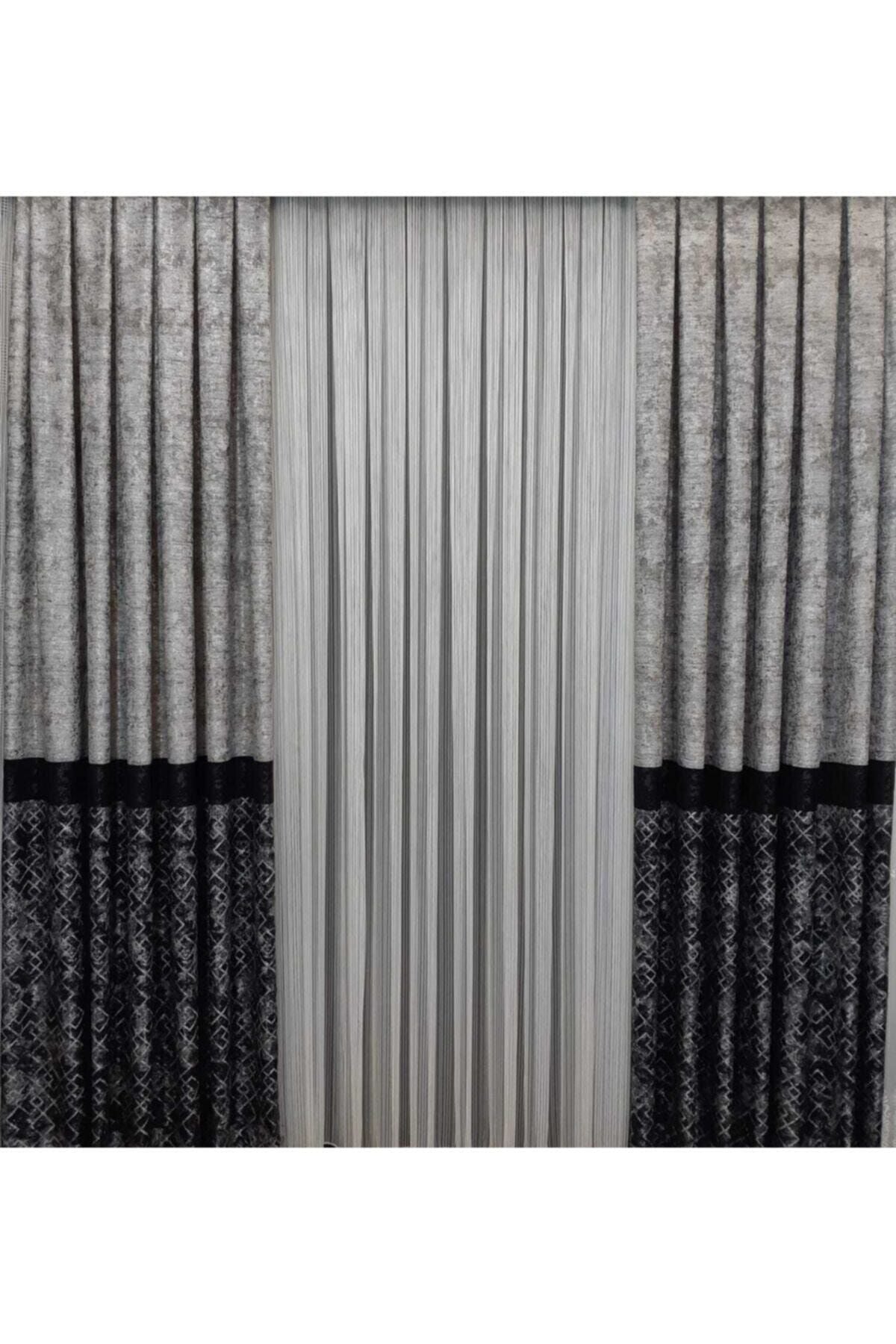 Brillant Issa Tulle Curtain 1/2.5 Pleat Chain Stripe 2