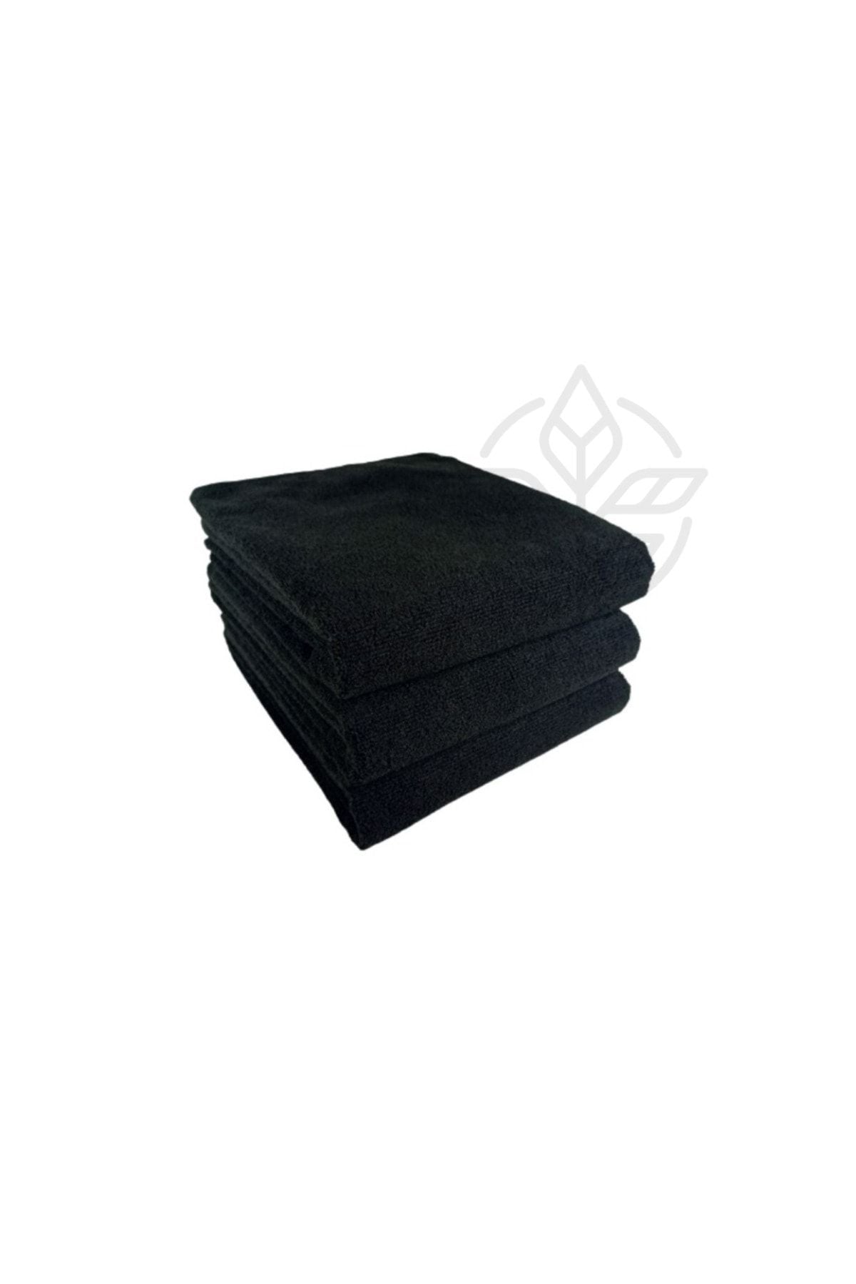 Xamantha 3-Piece Microfiber 50 X 90 Black Sports Towel Hand Towel Barber Hairdresser Dye Resistant Towel 3