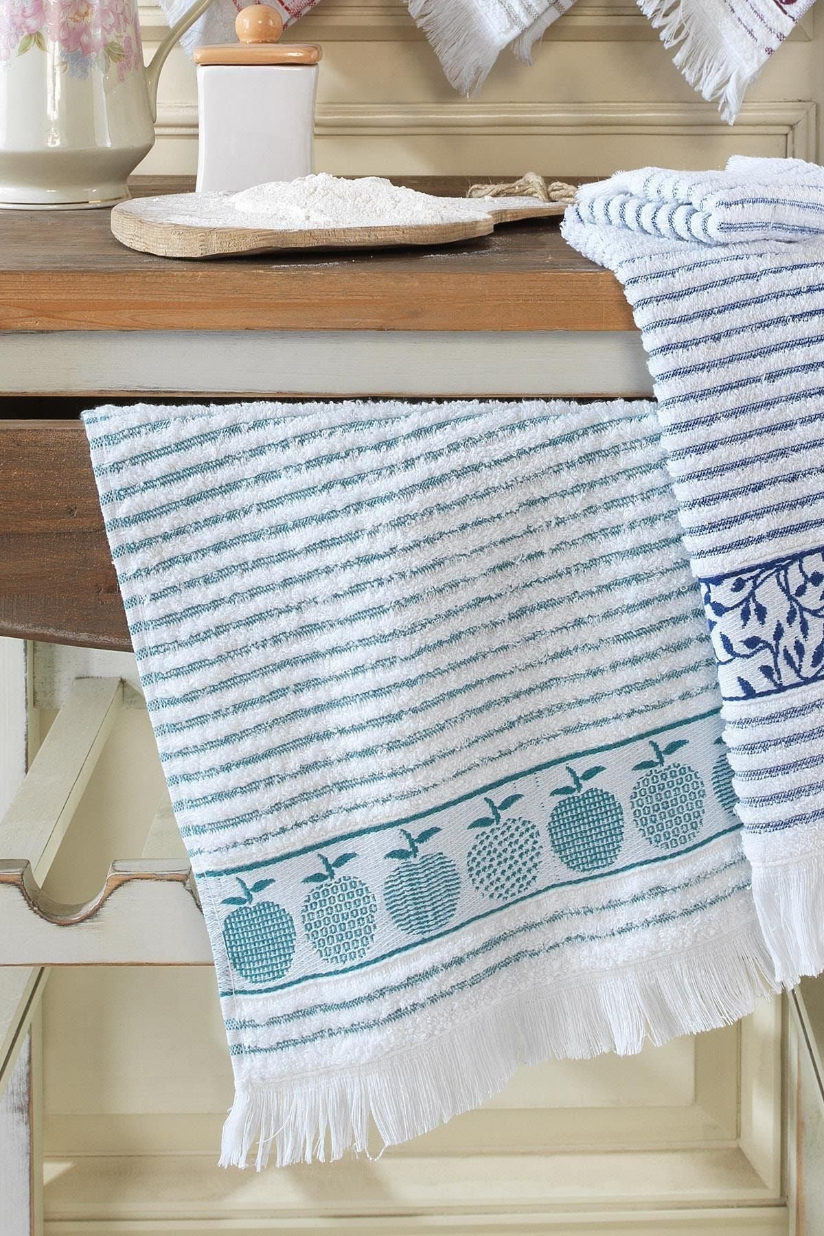 Riva Kitchen 30x50 cm 6-Piece Hand Towel Set 100% Cotton 8