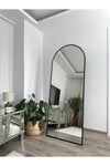 EFFE YAPI DEKOR Black Metal Framed 180 X 70 Cm Free Standing Oval Mirror 1