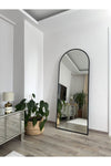 EFFE YAPI DEKOR Black Metal Framed 180 X 70 Cm Free Standing Oval Mirror 3