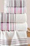 Riva Odin Jacquard Fringed 4-Piece Bath Towel Set 100% Cotton 3