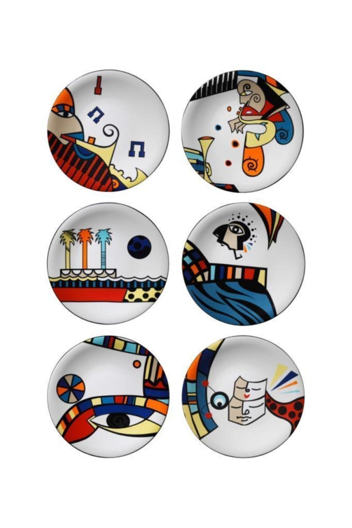 Kütahya Porselen Free Time 6 Piece 21 cm Cake Plate 3