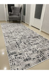 Alya Home Non-Slip Washable Cut Carpet Runner Momento Gray 2