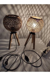 Dekor Didim Trend Wooden Tripod Jute Shade 2-piece Lamp 2