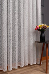 ÇnrGlobal 2022 Season No-Iron Snowflake Patterned Sheer Curtain 1x2 Sparse Pleated 1