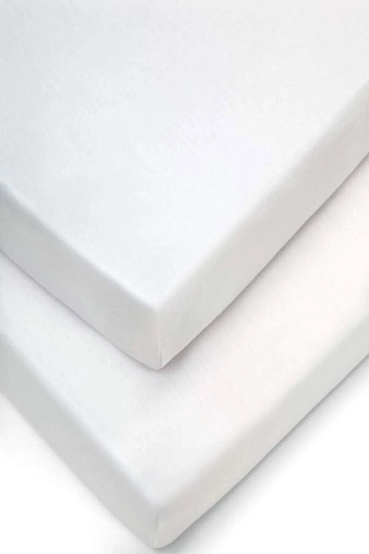 Ricco Lifes Cotton Luxury Hotel White Fitted Sheet Set - Pillowcase Single-Double-King 3