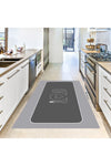 Eco Concept Gray Kitchen Rug, Heart Pattern, Decorative, Washable, Stain Resistant 7