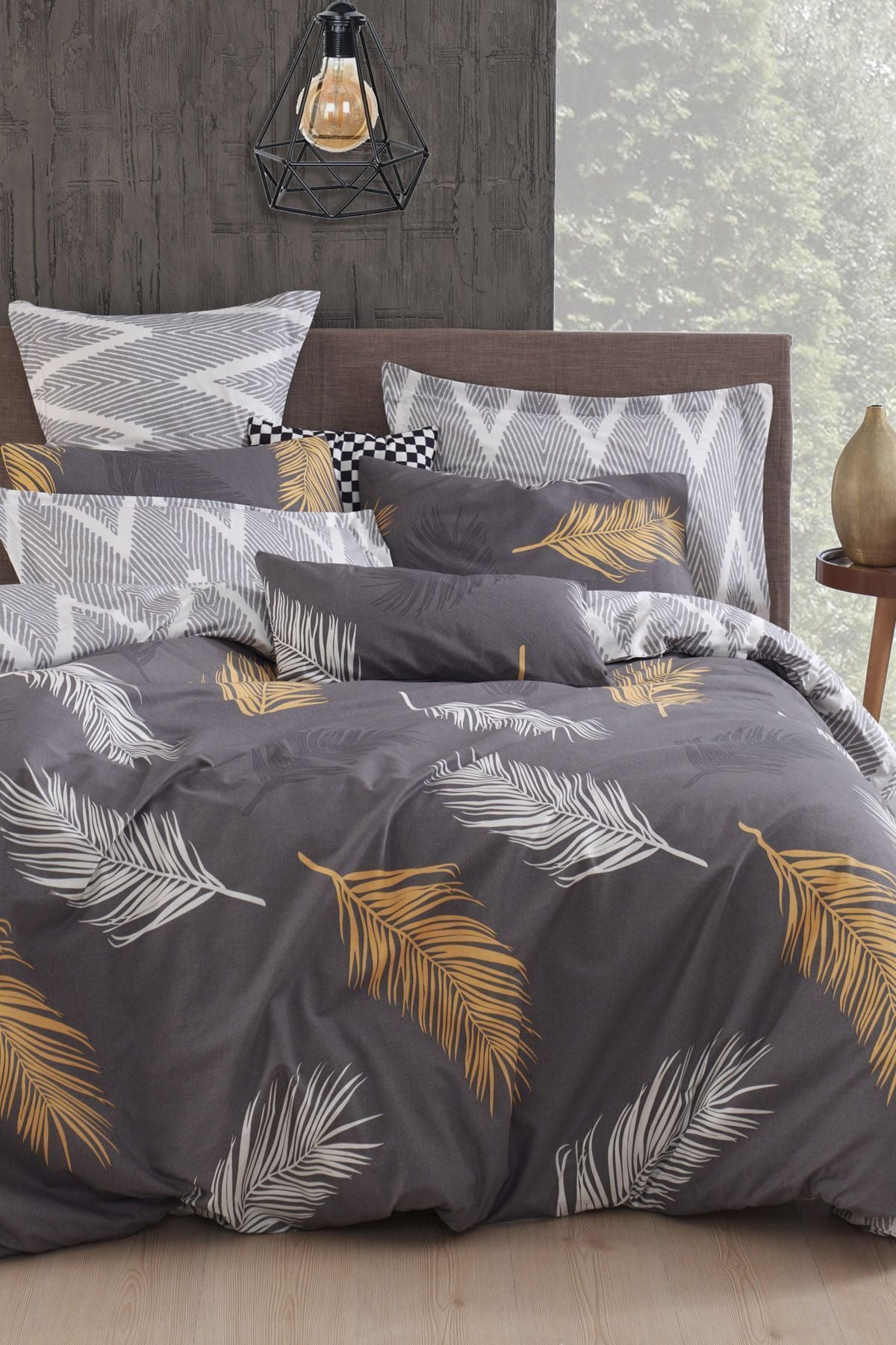 Eponj Home Mature Duvet Set Double Olivia Gold-Grey 1