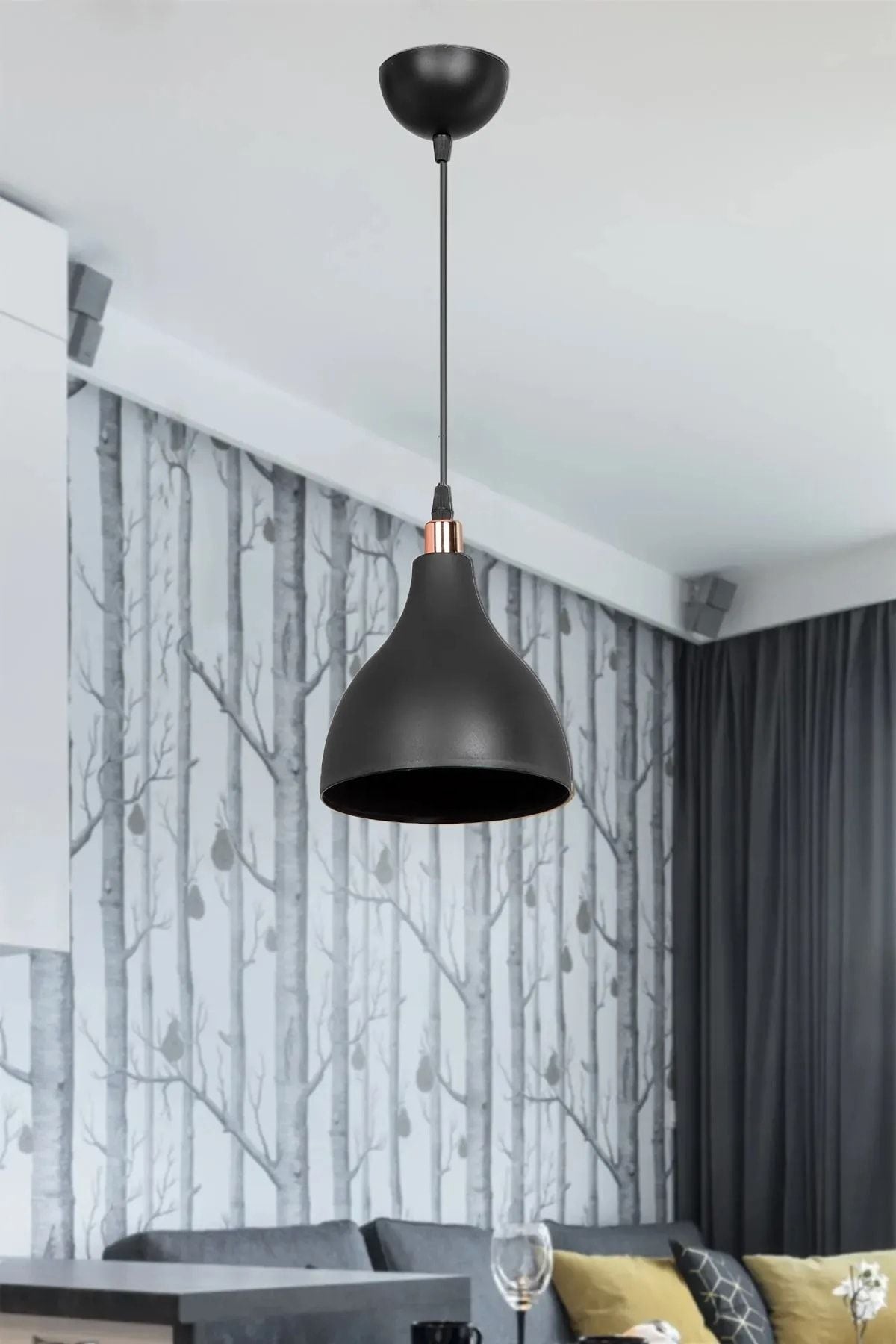 AG LightDesign Black Pendant Lamp Bedroom Living Room Kitchen Corridor Light 1