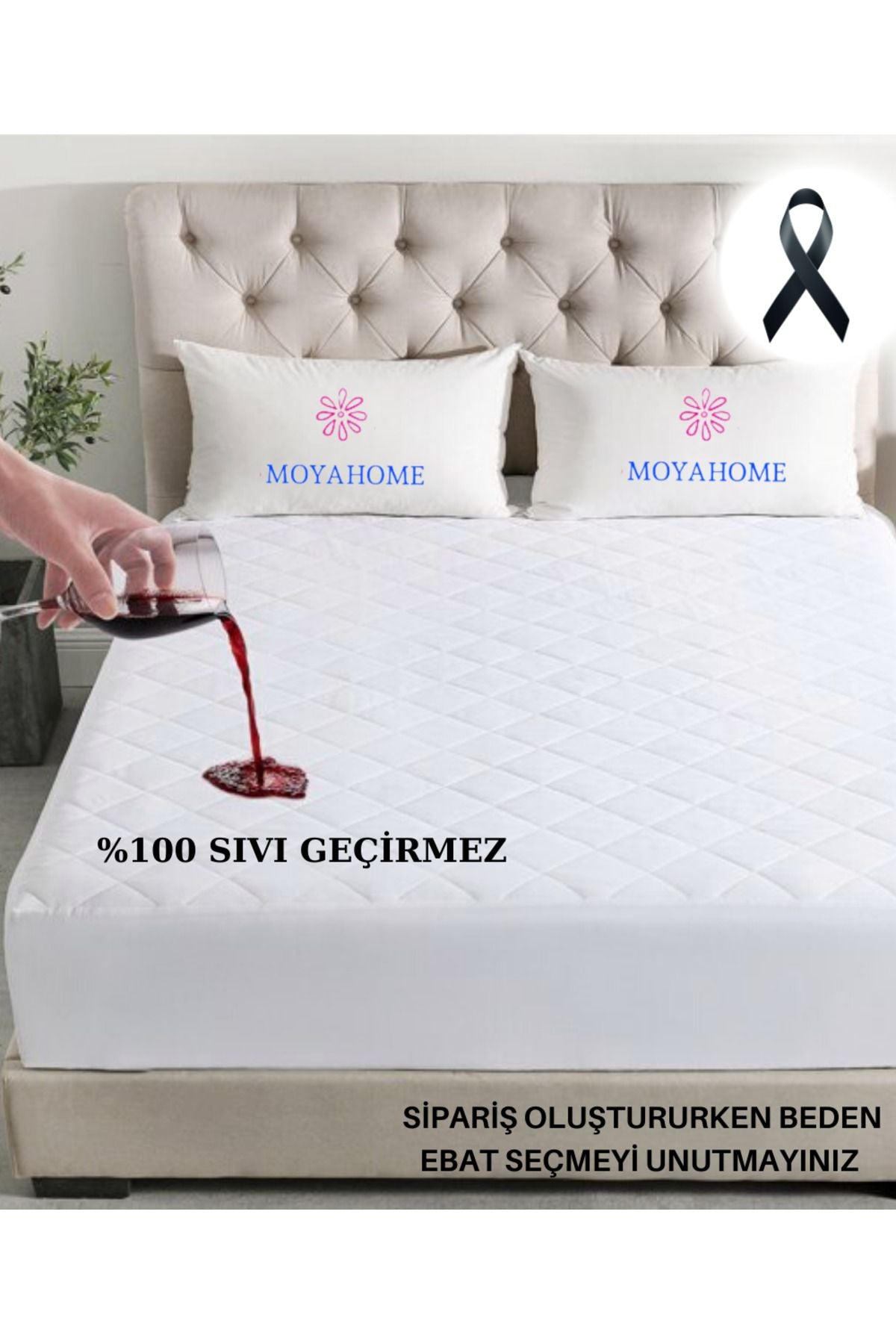 MOYA HOME Alez Kapitone Fitted Waterproof Cotton Mattress Protector Sheet 9 Sizes Kfsg 1