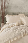 Macas Home Grace 100% Cotton Ruffled Washed Double Duvet Cover Set 200*220 2