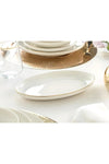 Porselenden Modern Gold 2-Piece 25 Cm Porcelain Medium-Sized Cream Boat Serving Plate Set 1