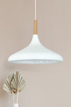 Bamyum White Interior Color White Champion Wooden Single Pendant Chandelier for Living Room and Kitchen 1