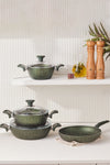 Cookplus Biogranit Dream 7 Piece Cookware Set Green 1