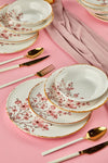 Erbaşlar Sakura Flower Lux Ceramic 24-Piece Dinner Set, 6 Person Dinner Set 2