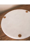 Gemboss Natural Marble Serving Plate, Presentation Tray, Round Decorative Marble 7