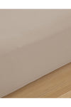 English Home Plain Cotton Super King Fitted Sheet Coffee Foam 2