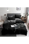 Enlora Home Mature Duvet Cover Set Double Size Basic Black-Grey 1