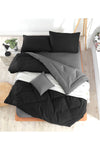 Enlora Home Mature Duvet Cover Set Double Size Basic Black-Grey 2