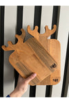 Nym Concept 2-Piece Deer Cutting/Serving/Coffee Plate 100% Pine 1