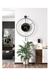 MetaQuartz Aksesuar Medium Size - Timeless Black-Black (Battery-Powered LED 3 Batteries Included) Modern Metal Wall Clock 2