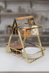 Zarif Home Gold 2-Tier Serving Basket 2