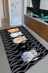 Resmiro Confused Cats Patterned Digital Printed Carpet 1