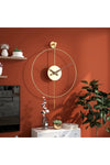 MetaQuartz Aksesuar Small Size Gold Tiktok Walnut 18 Hour Hand Minute Hand, Modern Decorative Metal Wall Clock 2