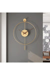 MetaQuartz Aksesuar Small Size Gold Tiktok Walnut 18 Hour Hand Minute Hand, Modern Decorative Metal Wall Clock 3