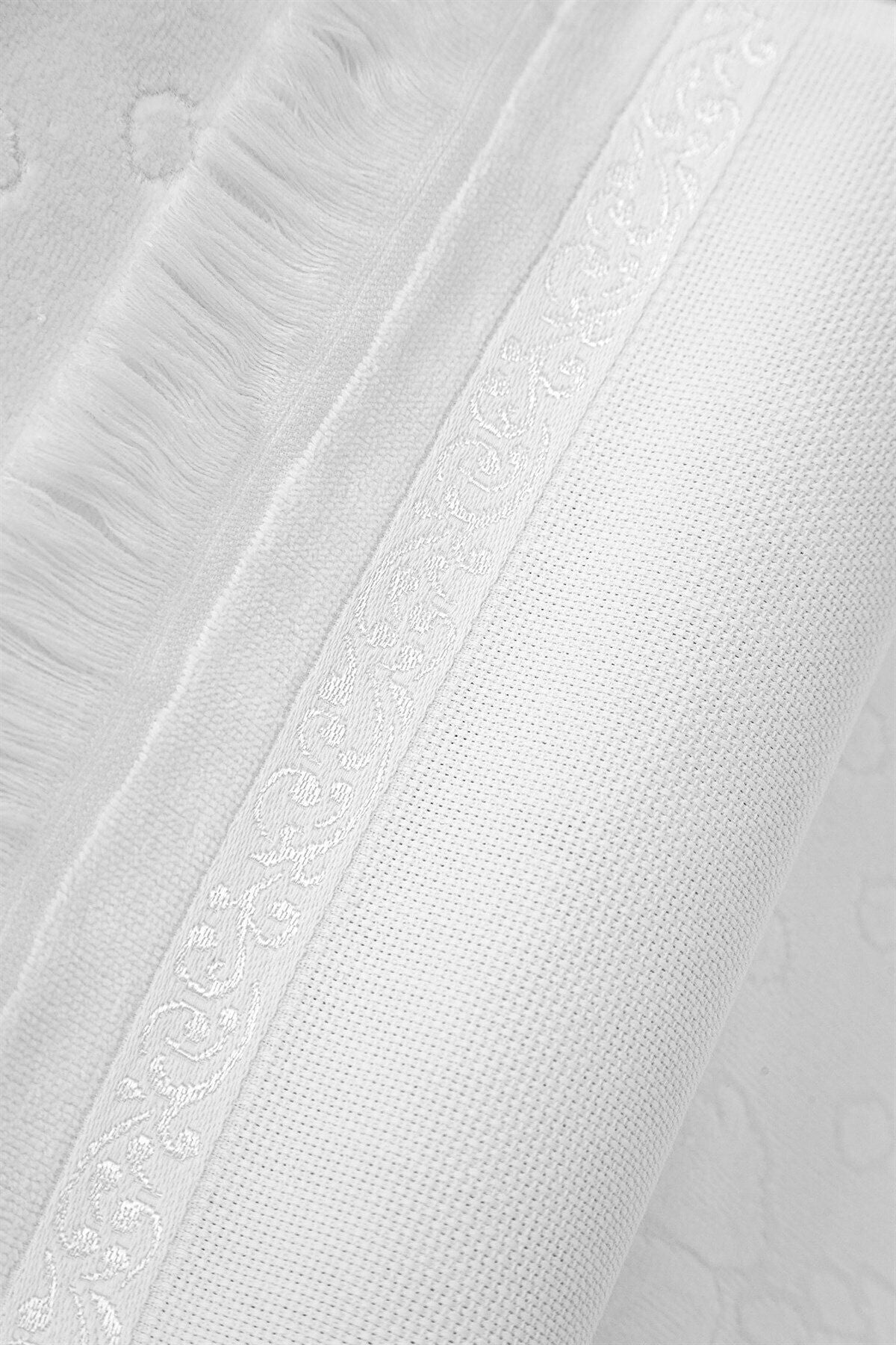 Fiesta 6 Pieces 30x50 Etamine Jacquard Fringed White Embroidery 2