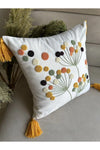 Reset Starstalia Home White Fabric Punch Embroidered Cushion Cover 1