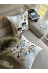 Reset Starstalia Home White Fabric Punch Embroidered Cushion Cover 5